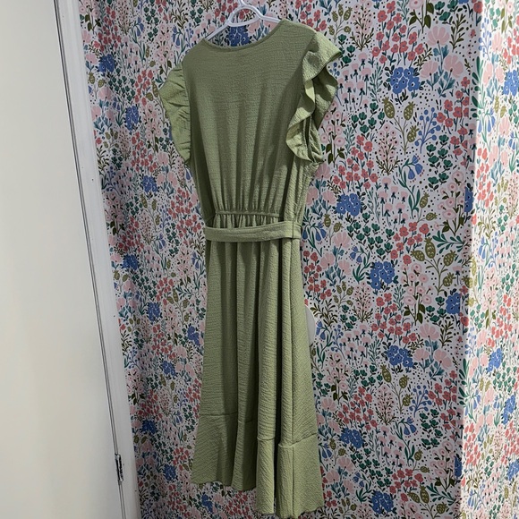 SHEIN Olive Green High Low Dress - Picture 9 of 10